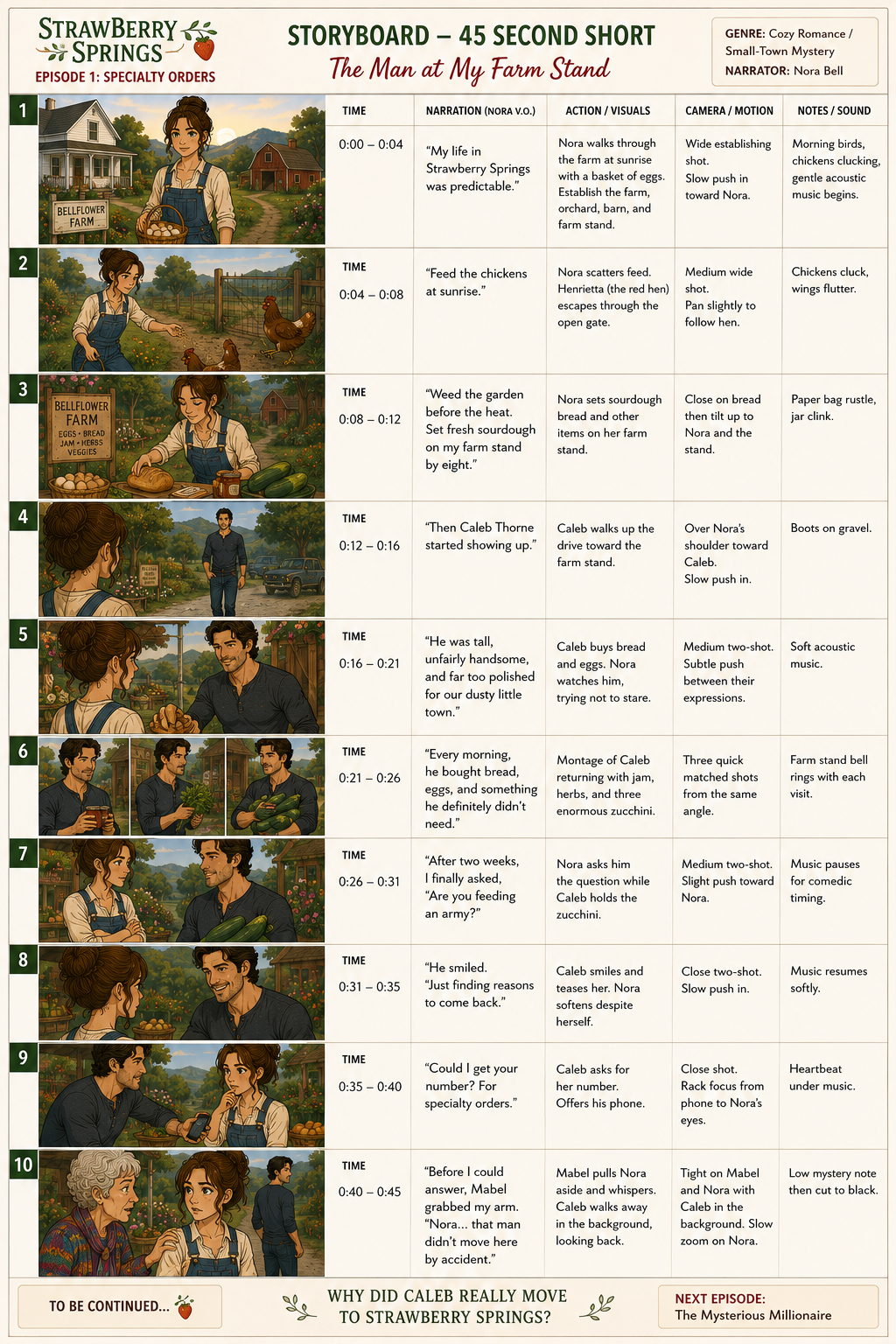 Episode 1 storyboard, 10 shots